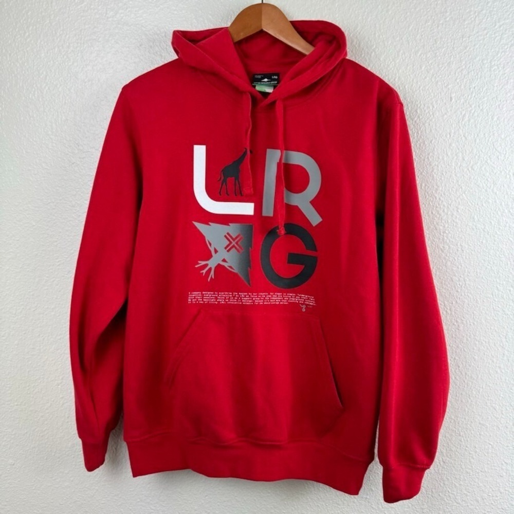 Lifted‎ Research Group Hoodie Mens Medium Red Pullover Sweatshirt LRG Outdoor